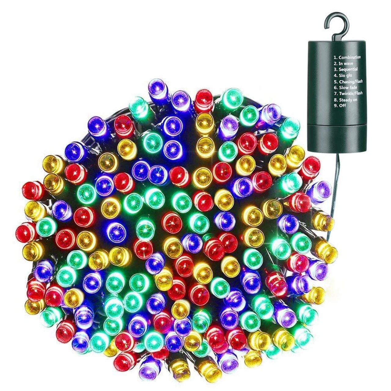 Joomer Battery Christmas String Lights, 66ft 200LED Fairy Lights Battery Operated Timer 8 Modes Waterproof for Outdoor Home Garden Party Holiday Christmas Trees Decoration (Multicolor)